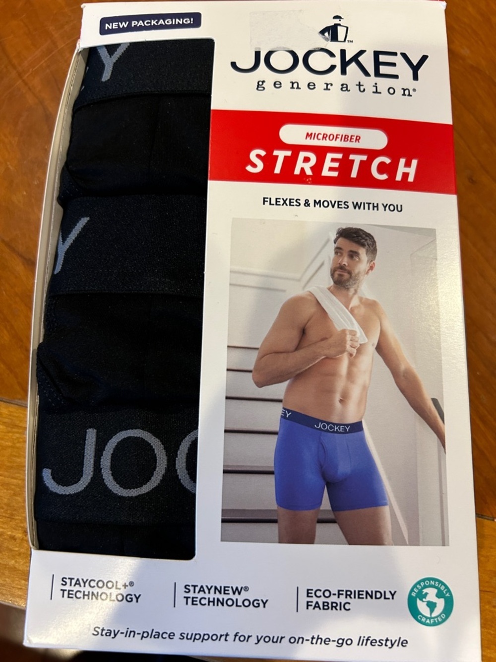 3 Pack Jockey Generation Boxer Briefs Breathable Microfiber stretch Black